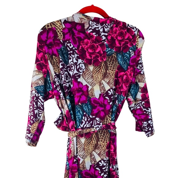 Soft Surroundings Salvadora Faux Wrap Dress L Maxi  Floral Multicolor 3/… - Picture 12 of 16